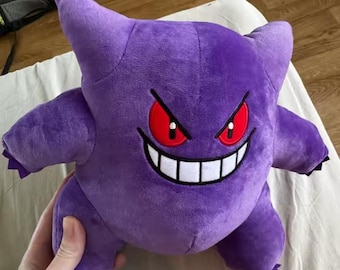 Gengar Plush Toy – Pokémon Inspired Ghost Stuffed Animal | Cute Spooky Kawaii Plush | Gamer Gift | Collector Decor