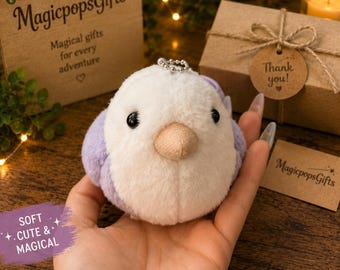 Cute Lovebird Plush Toy – Rainbow Kawaii Bird Plushie