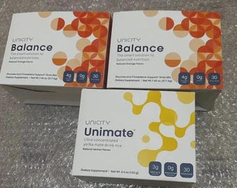 Set van 3 Unicity Balance (60 zakjes) + Unimate (30 zakjes)