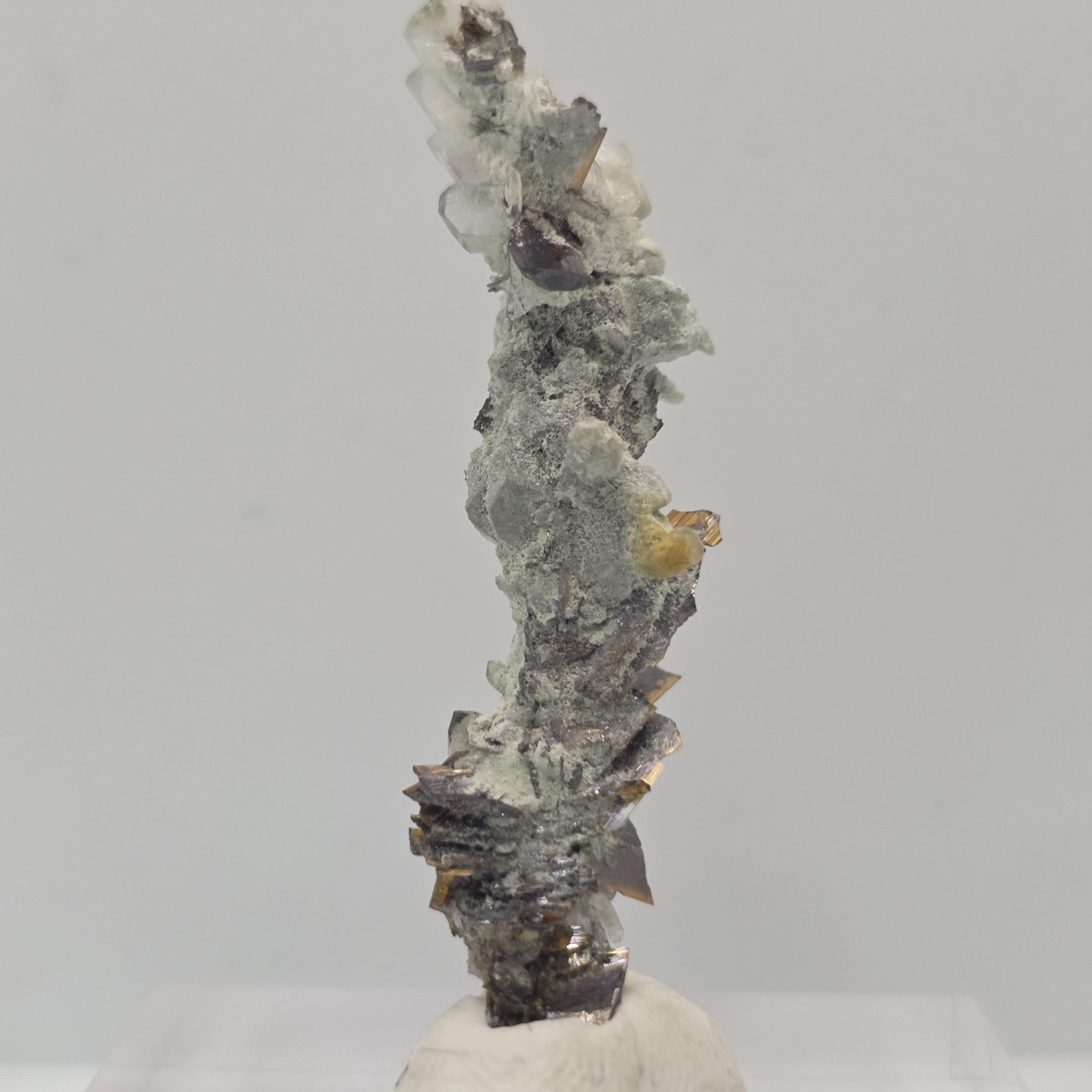 Rare Brookite Crystal on Albite Matrix | Pakistani Thumbnail Specimen (53x20x11mm)