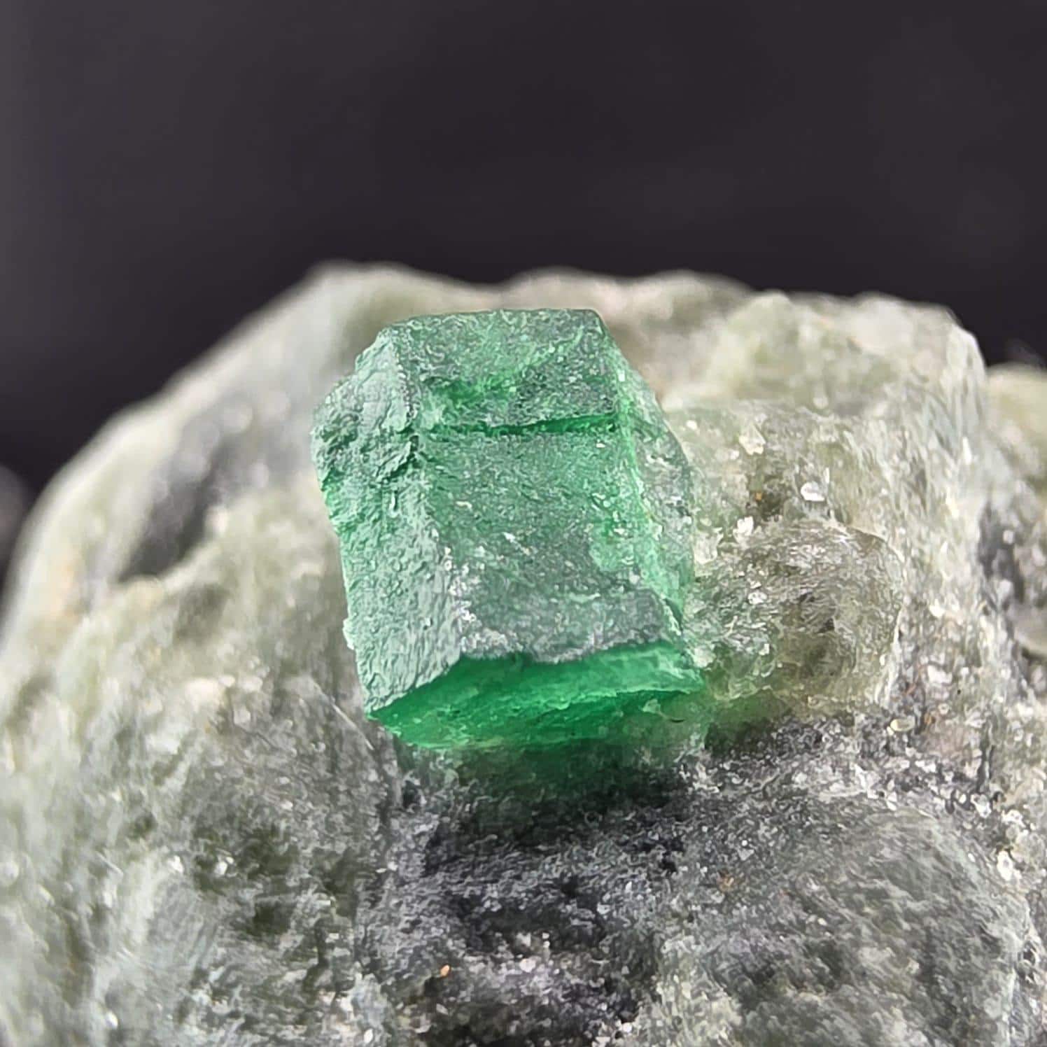 Natural Swat Emerald Crystal on Matrix Pakistan Mineral Specimen (30g)