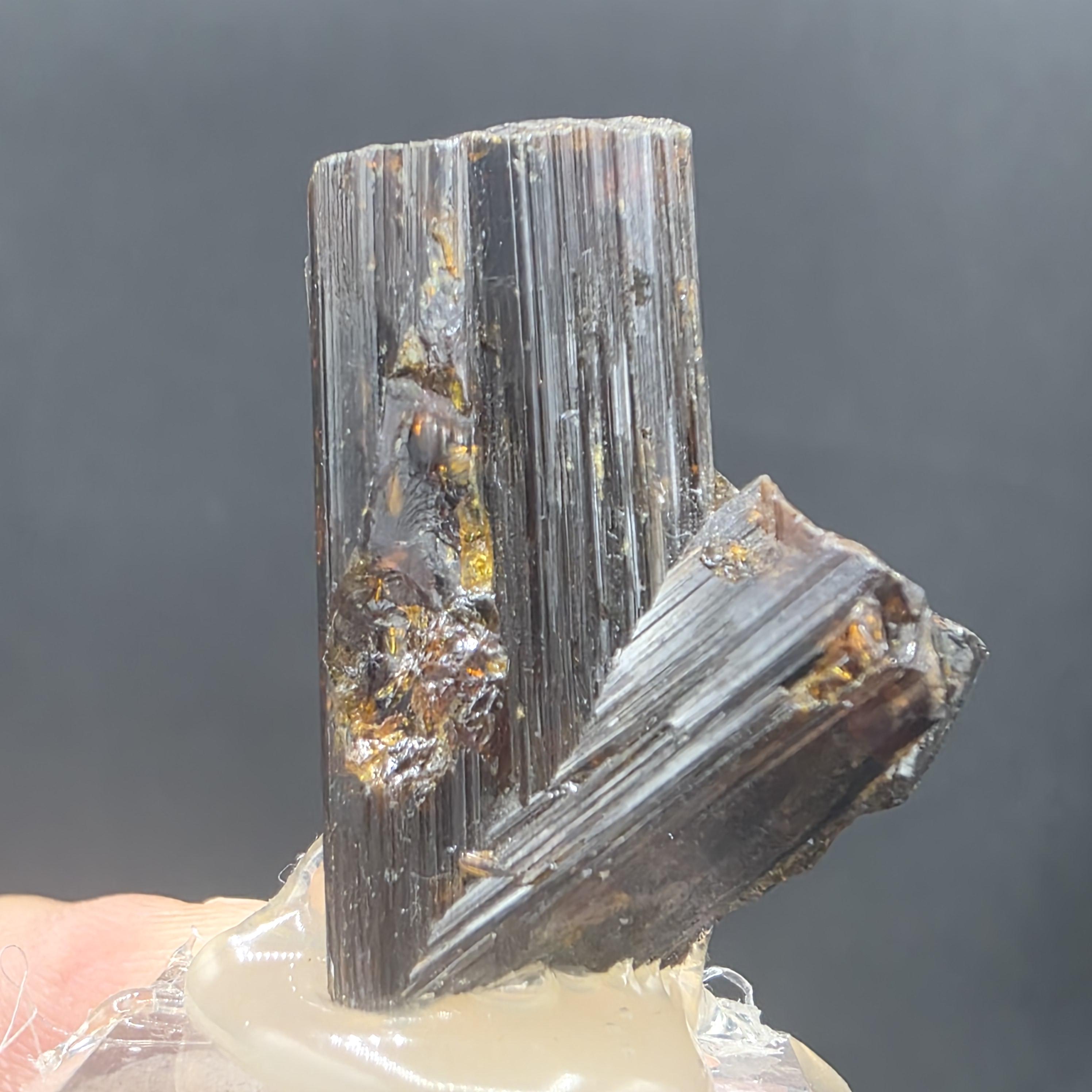 Rutile Crystal Twin Specimen | Zagi Mountain Pakistan, Metallic Luster (10g, 27x19x12mm)