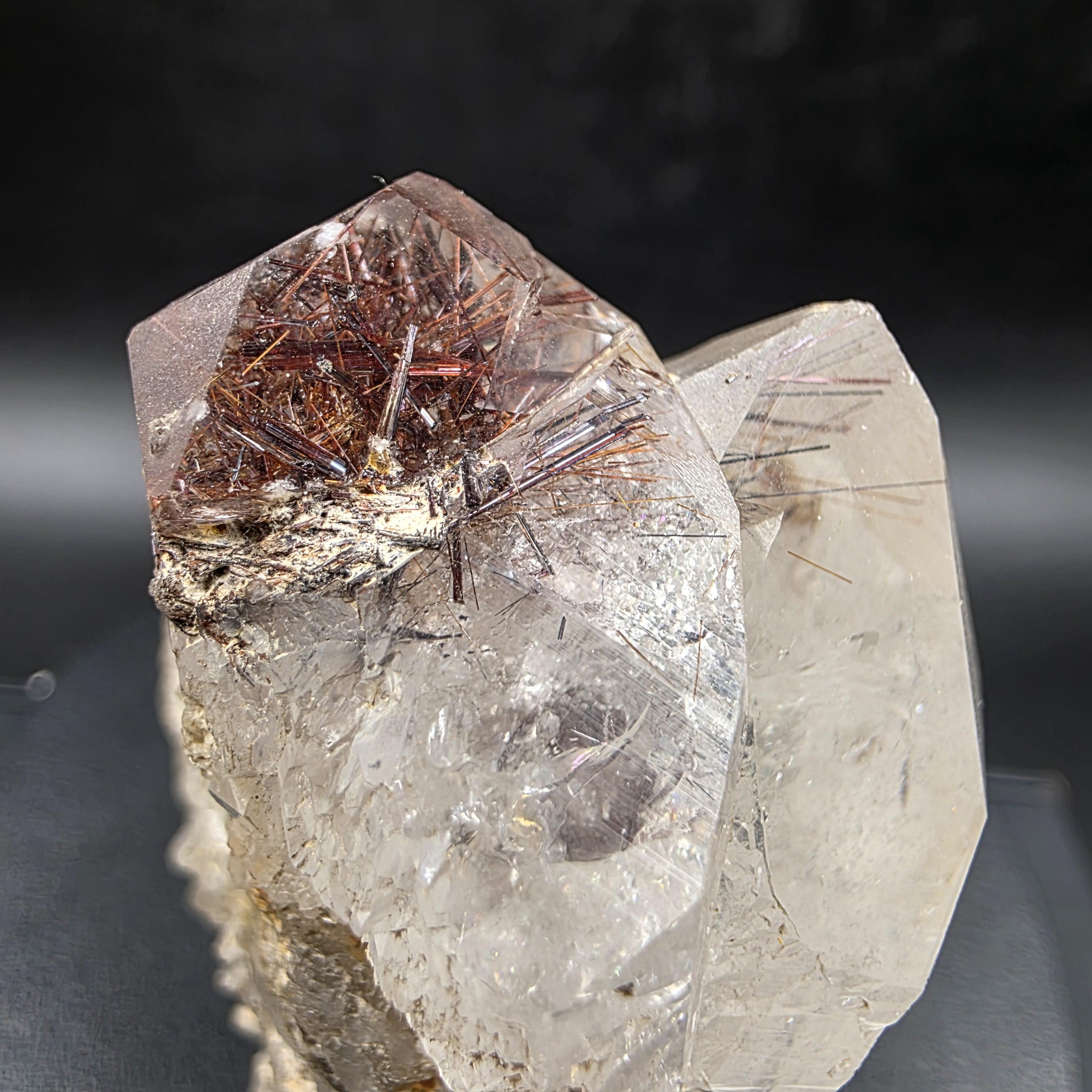 Rare Zagi Mountain Red Rutilated Quartz Cluster, 240g Natural Mineral Specimen, Pakistan Collector Display