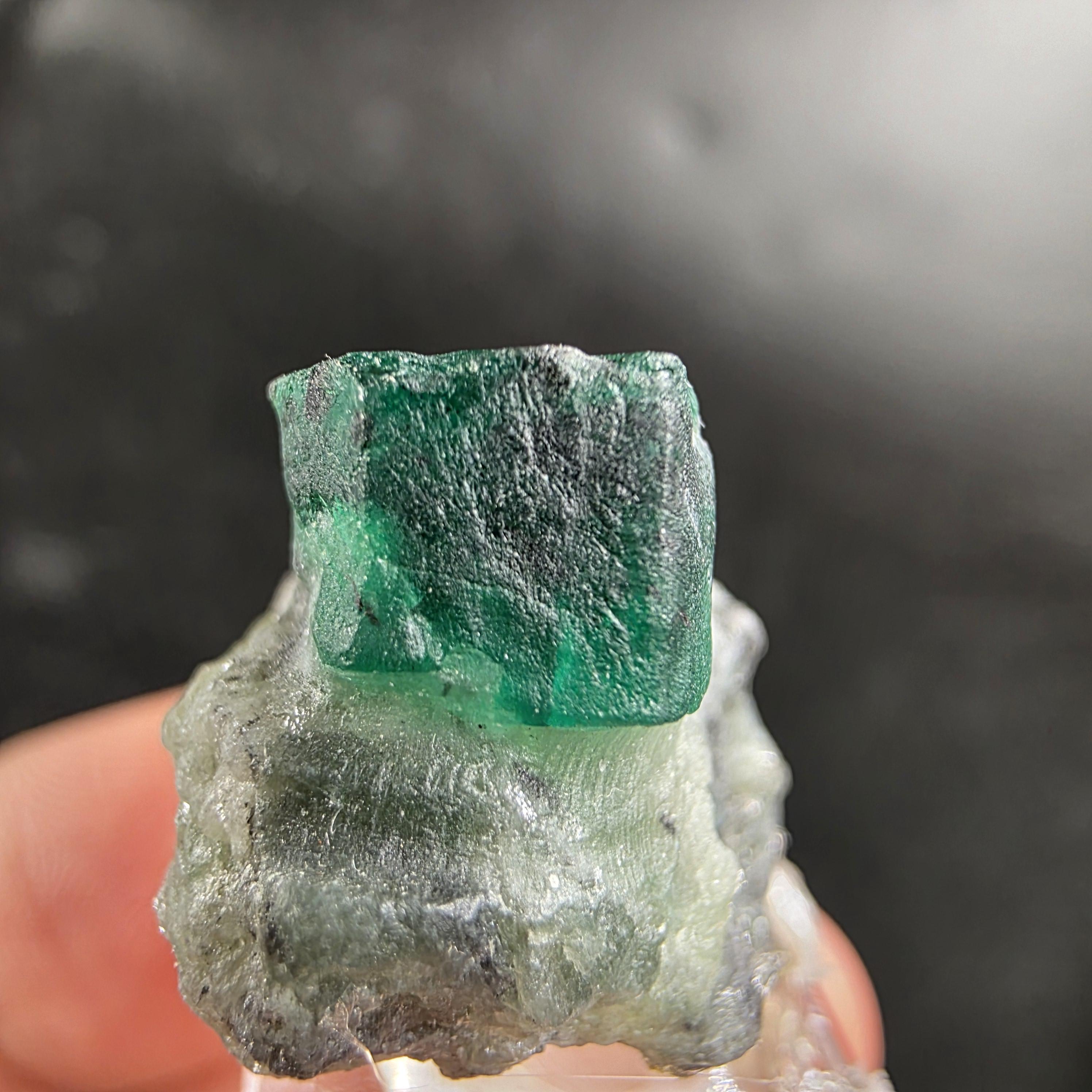 Natural Swat Emerald Crystal on Matrix  Pakistan Mineral Specimen (11g)