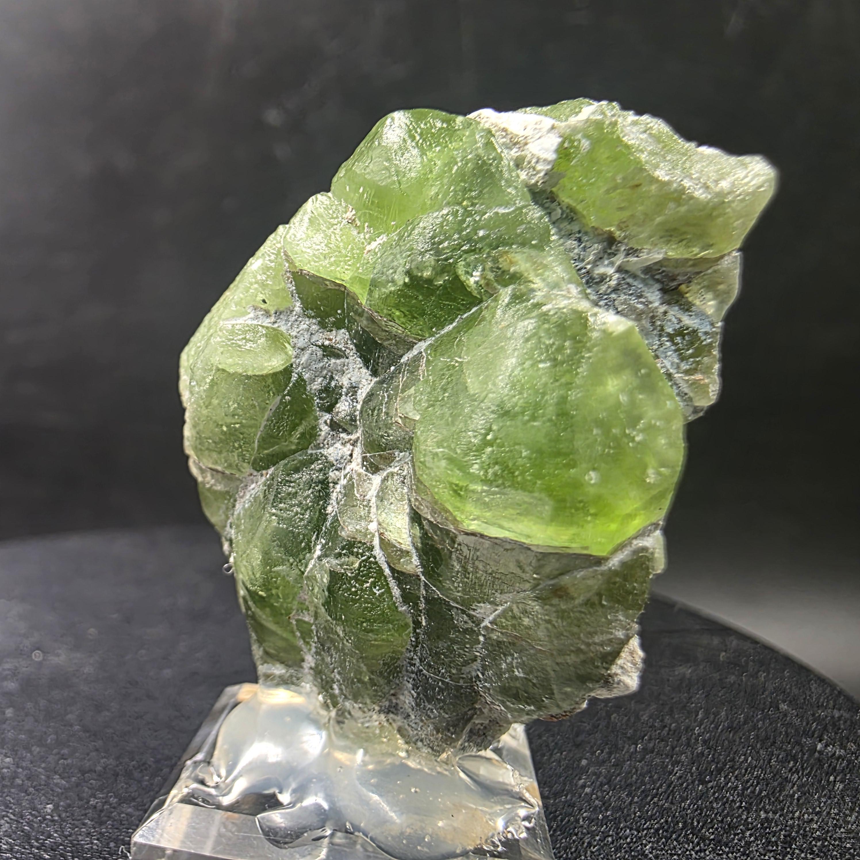 Natural Peridot Crystal Specimen | Gem Quality Green Peridot on Matrix (52g)