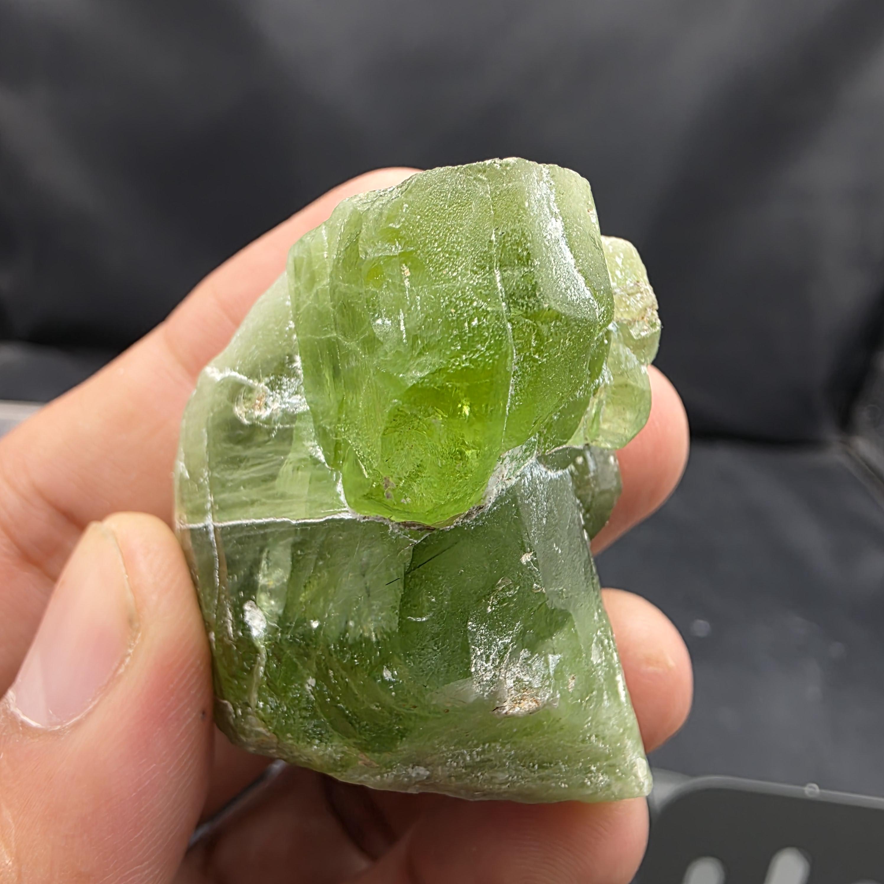 Natural Peridot Crystal Specimen | Gem Quality Green Peridot on Matrix (71g)