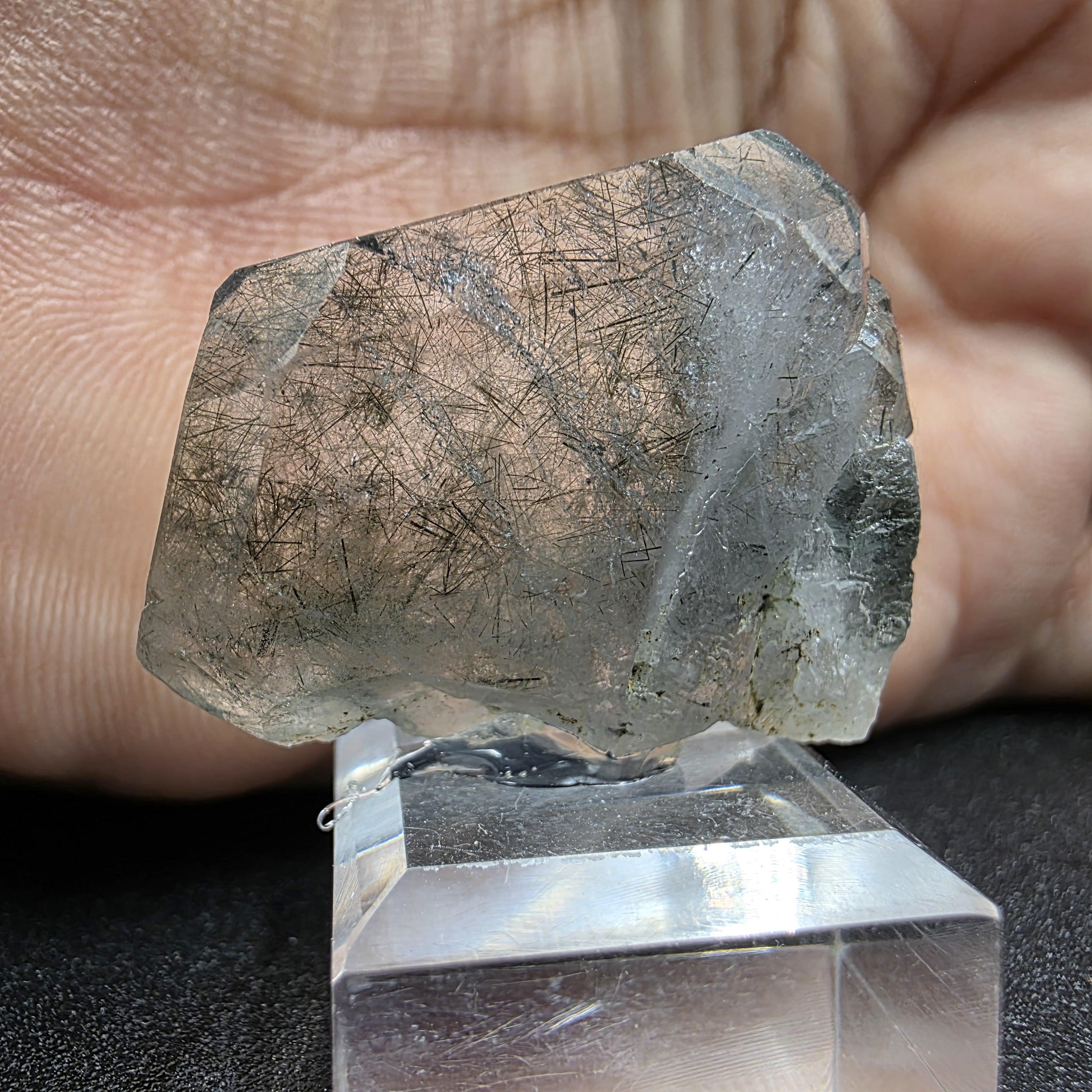 Tabular Apatite Crystal Specimen, Gemmy Green Pakistan Apatite, Thumbnail Collector Mineral