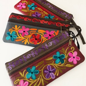Portafoglio con cerniera Boho, porta soldi, astuccio per matite, pochette per cosmetici, pochette da viaggio, pochette etnica, regali per le feste, regali per insegnanti, regalo di Natale