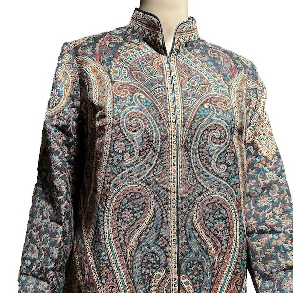 Small,Medium Long coat,Multicolored Jacket for Spring,Summer, Kashmiri Kani Woolen Jacket,Mothers day gifts,Evening topcoat,Bohemian jackets