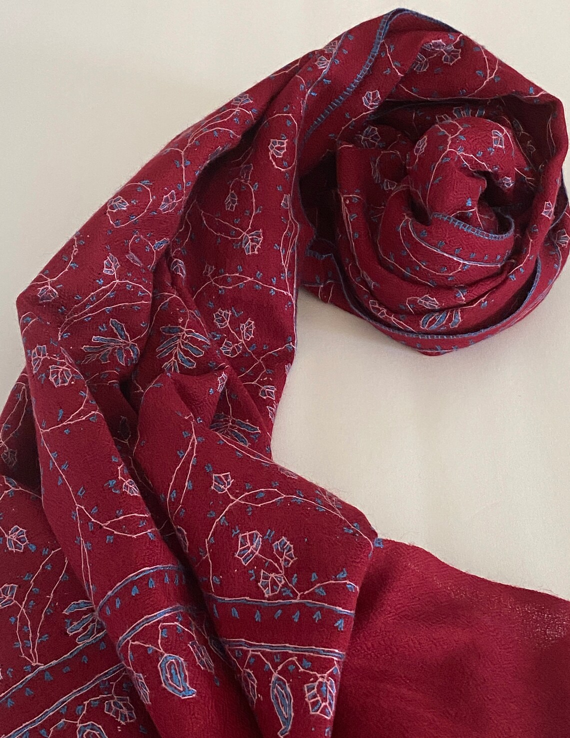 Maroon Cashmere Wool Women Scarf Winter scarves gift for | Etsy