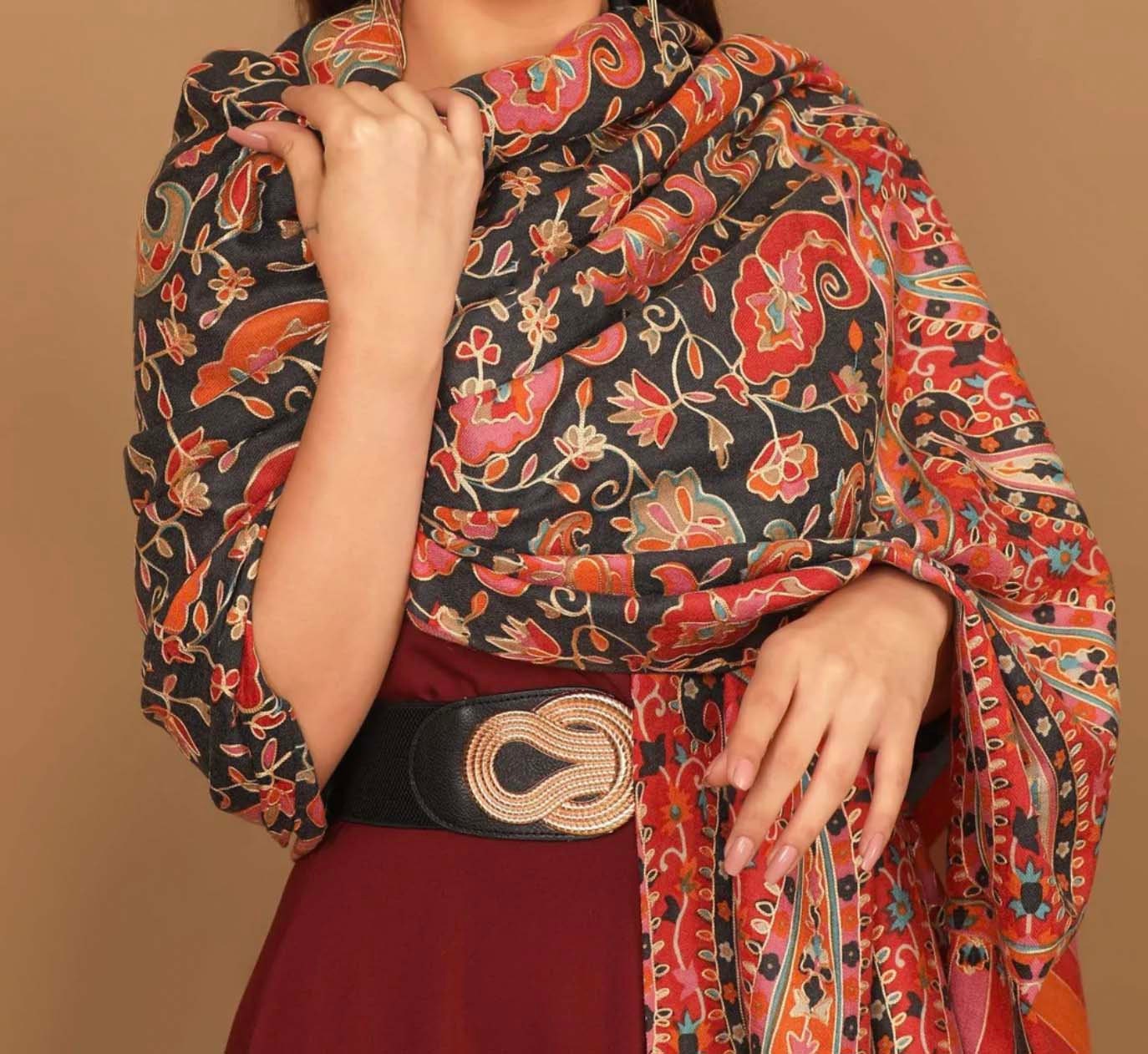 kalamkari kashmiri shawl