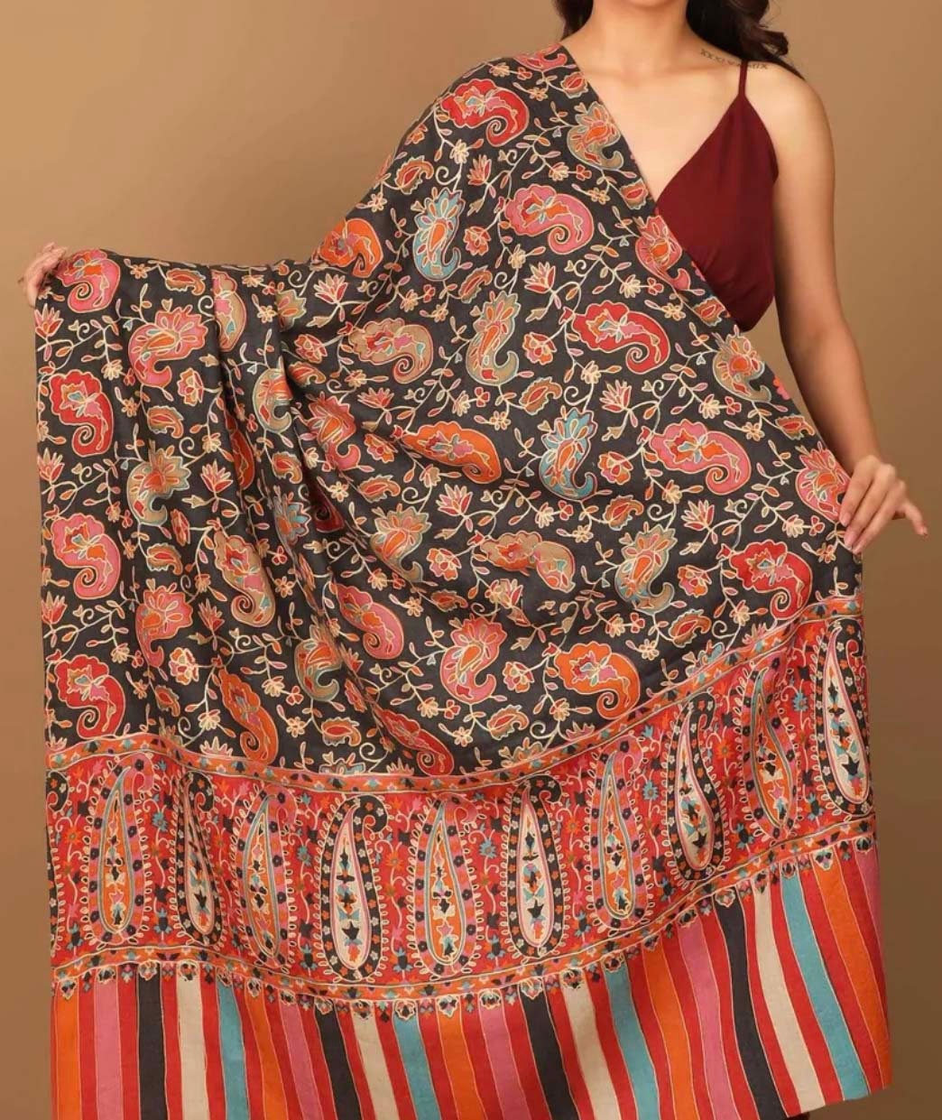 kashmiri kalamkari shawl