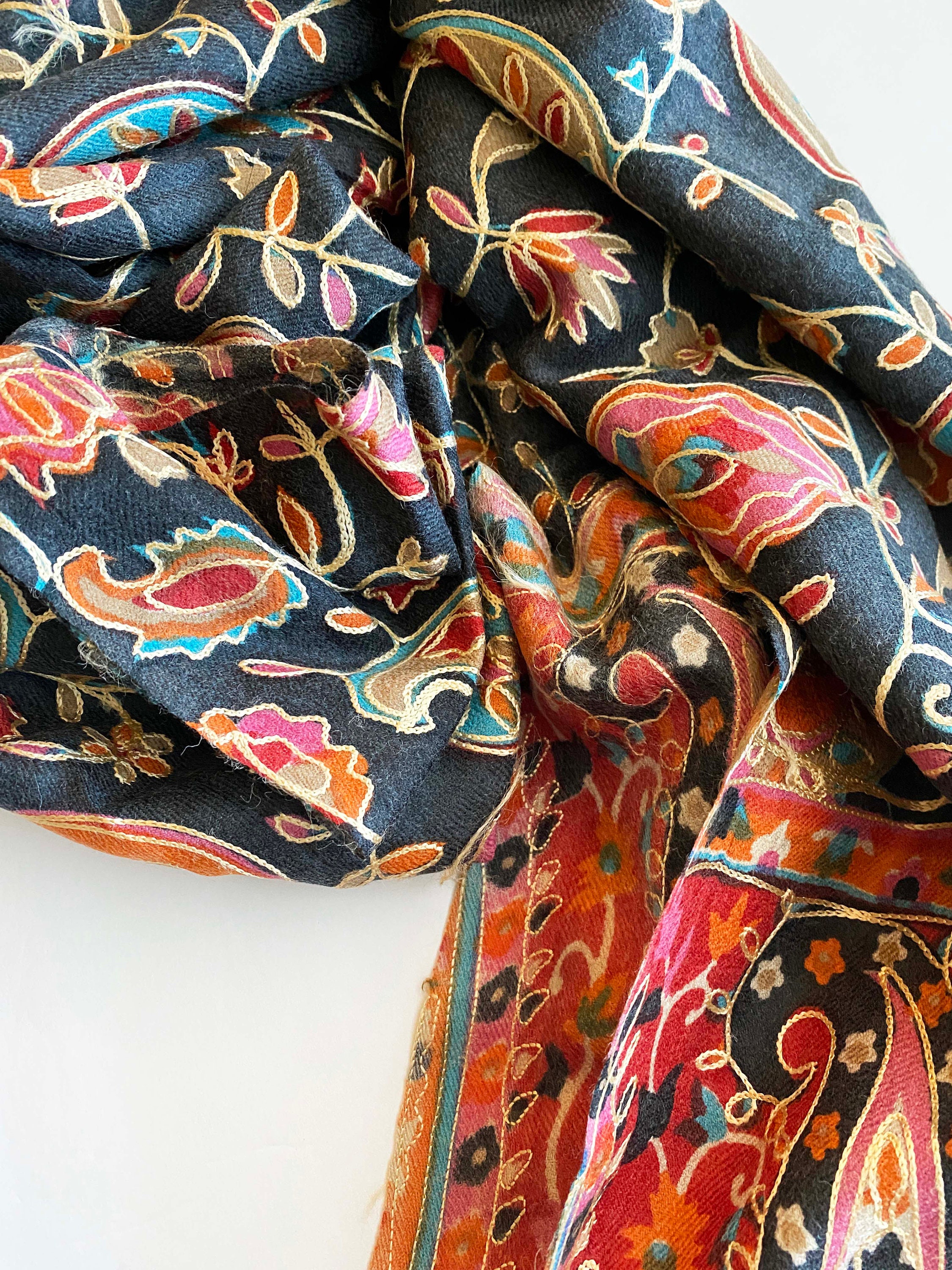 kashmiri kalamkari shawls