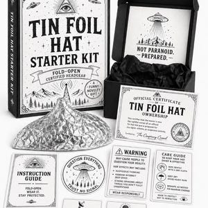 Alufolie Hut Starter Kit, lustige Verschwörung Gag Geschenkbox