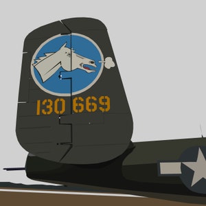 B-25 Mitchell Bomber Print | WWII Airplane Wall Art | Digital Download Aviation Poster | Military Plane Decor