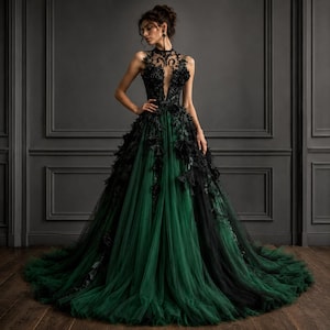 Emerald Green Gothic Dresses - Etsy Emerald Green Gothic Dresses - Etsy