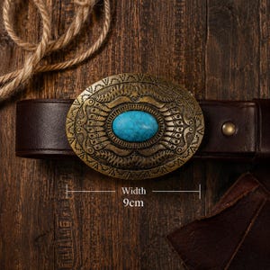 Bronze Turquoise Belt Buckles - Etsy display picture 3