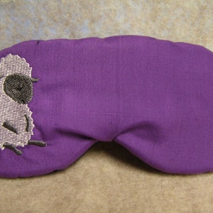 Embroidered Eye Mask for Sleeping, Sleep Blindfold, Eye Shade, Travel Mask, Slumber Mask, Lamb Design, Sheep Eye Mask, Lamb Eye Mask,