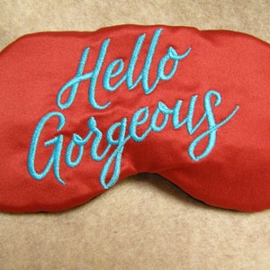 Embroidered Eye Mask for Sleeping, Sleep, Blindfold, Gorgeous, Romantic, Satin, Handmade