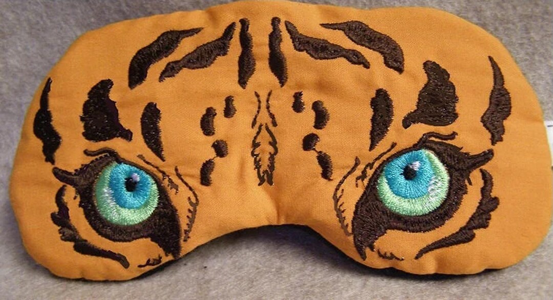Embroidered Tiger Eye Mask, Tiger Sleep Mask, Embroidered Eye Mask ...