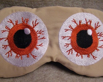 Embroidered Eye Mask for Sleeping, Cute Sleep Mask for Kids, Adults, Sleep Blindfold, Slumber Mask, Custom, Eye Design, Handmade