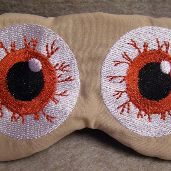 Embroidered Eye Mask for Sleeping, Cute Sleep Mask for Kids, Adults, Sleep Blindfold, Slumber Mask, Custom, Eye Design, Handmade