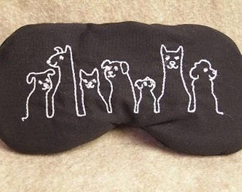 Dog Embroidered Eye Mask, Dog Embroidered Sleep Mask, Dog Eye Mask, Dog Sleep Mask, Dog Lover Eye Mask, Dog Lover Sleep Mask