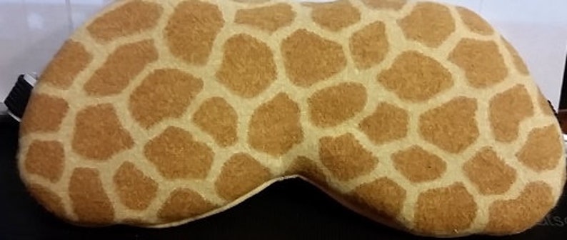 Embroidered Eye Mask, Sleeping, Cute Sleep Mask for Kids, Adults, Sleep Blindfold, Slumber Mask, Eye Shade, Giraffe Design, Travel Handmade image 5