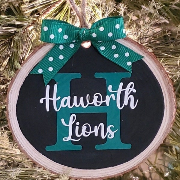Custom Wood Ornaments, personalized, Christmas, gifts, ornaments, painted, unique, wood ornaments, desk accessory, office, countertop, names