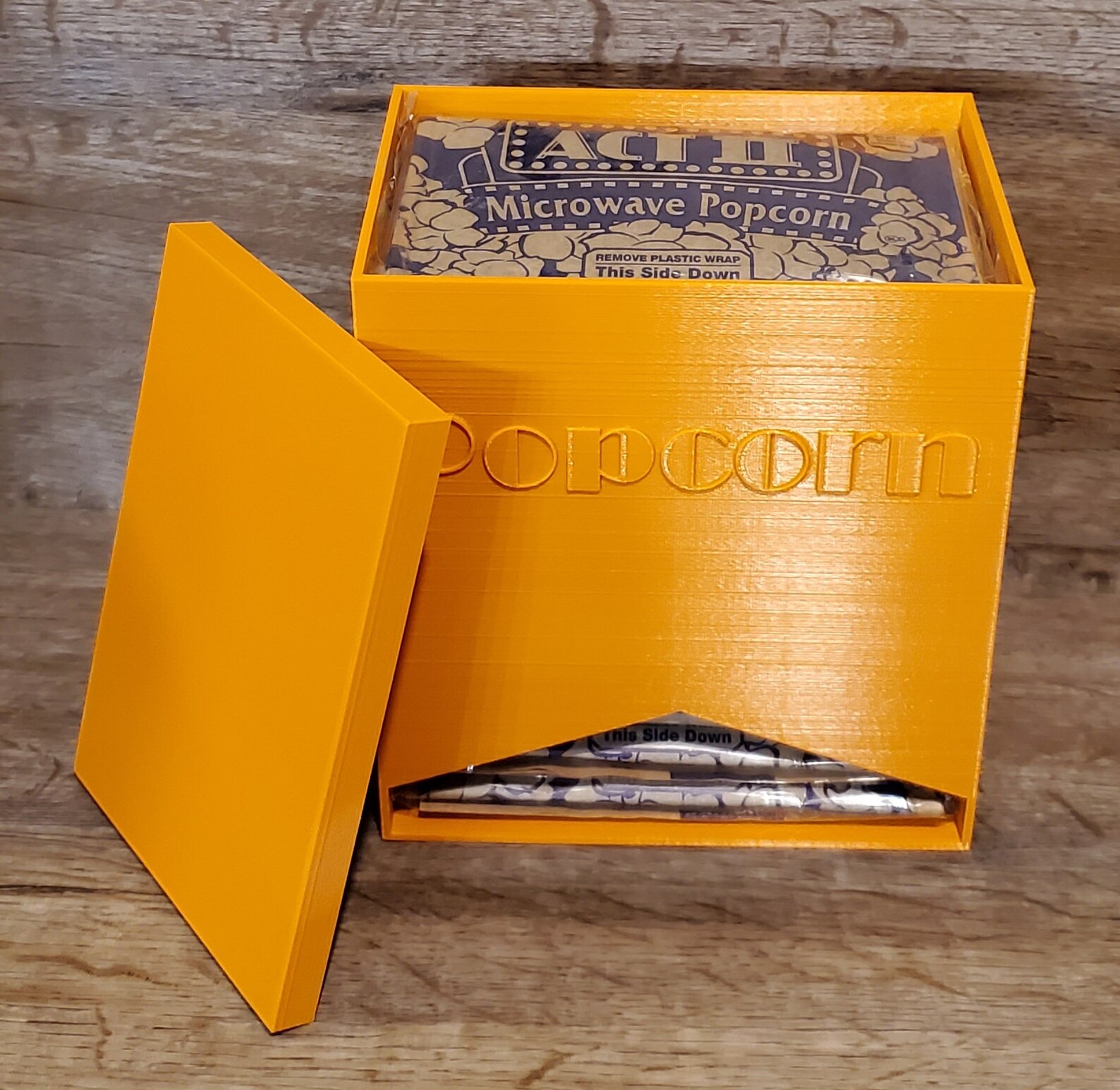 3D Printed Popcorn Organizer Microwave Popcorn, Bag Organization, Bag