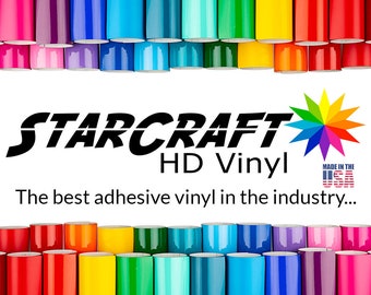 Starcraft HD adhesive vinyl, permanent vinyl, craft, High Durability, glossy