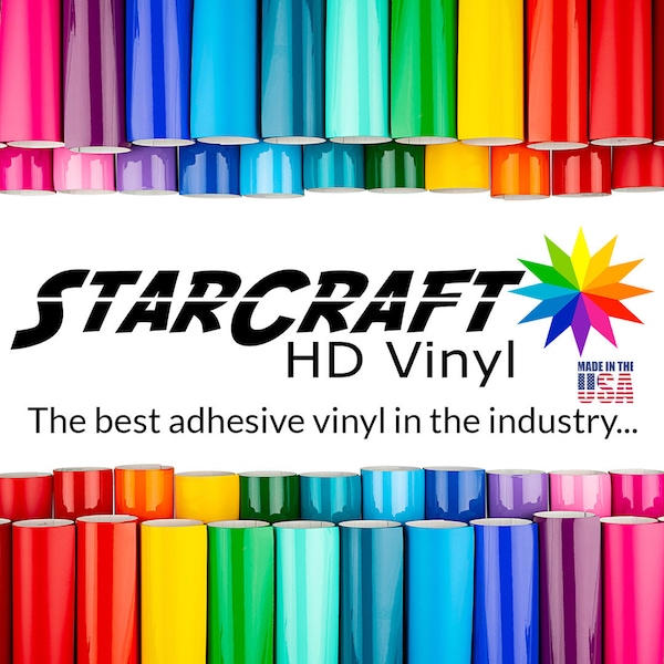 Starcraft HD adhesive vinyl, permanent vinyl, craft, High Durability, glossy