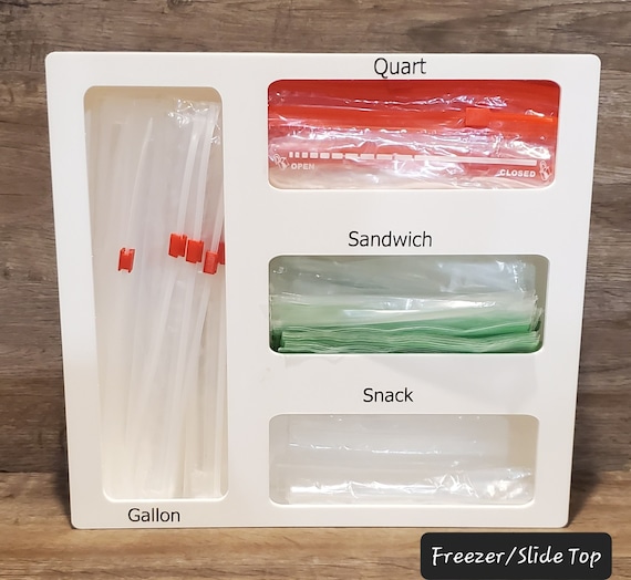 Quart and Gallon Bag Stand Freezer Bag Holder Stand Acrylic Baggy Rack  Holder