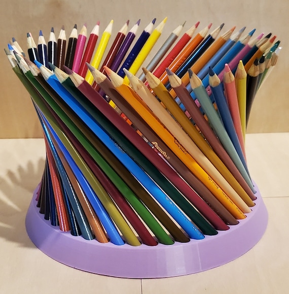Porte-crayon imprimé en 3D rond spirale 48 ct crayons de - Etsy France
