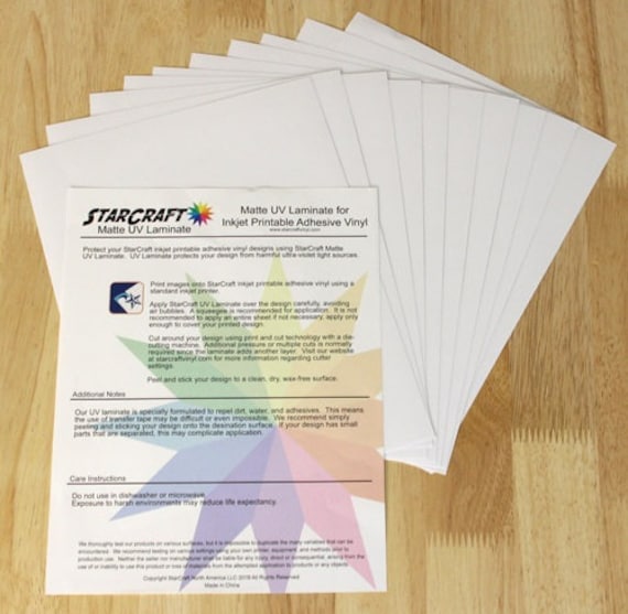 printable vinyl Cricut for your inkjet printer with Starcraft and print  then cut 