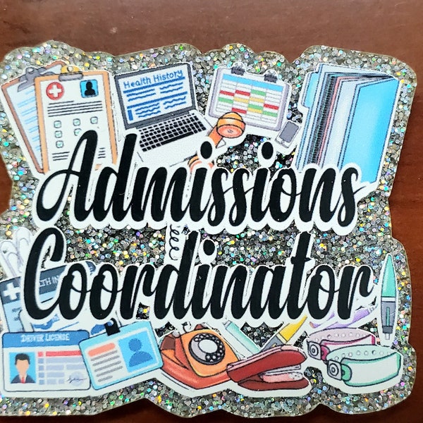 Admissions Coordinator Badge Reel, unit Coordinator, front desk, hospital staff, office, medical admin, medical, Custom Badge