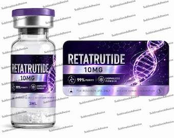 Etiquetas personalizables para viales de péptidos de 3 ml (resistentes al agua, 1 unidad = 14 etiquetas)