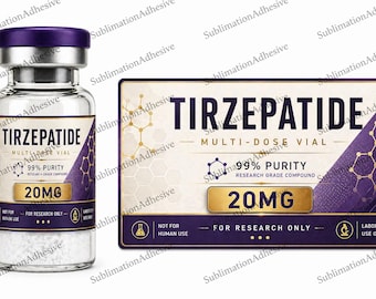 Etiquetas personalizables para viales de péptidos de 3 ml (resistentes al agua, 1 unidad = 14 etiquetas)