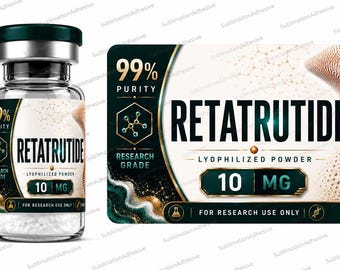 Etiquetas personalizables para viales de péptidos de 3 ml (resistentes al agua, 1 unidad = 14 etiquetas)