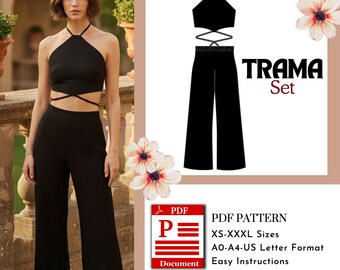 Trama Set Sewing Pattern | Garment PDF Digital Download | A0 A4 US Letter Formats