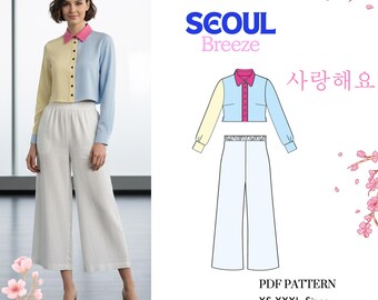 Seoul Breeze Sewing Pattern | Garment PDF Digital Download | A0 A4 US Letter Formats