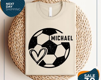 Custom Soccer Mom Shirt | Custom Soccer Mom Tee | Soccer Heart Shirt | Custom Name Soccer Shirt | Soccer Mama Gift | Sports Mom Tee | Soccer