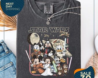 Comfort Color® Mickey Jedi And Friends Shirt | Retro Star Wars Tee | Hollywood Studios Family Vacation Tee | Galaxy Edge Apparel | Disney