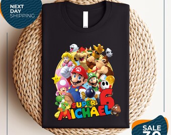 Custom Mario Birthday Shirt | Personalize Super Mario Family Shirts | Custom Super Mario Shirt | Super Mario Family Tee | Mario Custom