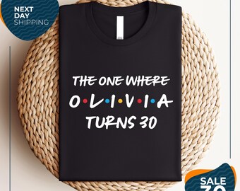 Custom Birthday shirt | The one where "name" turns any "age" 18 20 21 30 40 50 | Custom birthday | Perfect Gift | Friends shirt | Friends