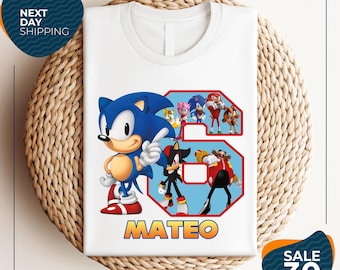 Custom Sonic Birthday Shirt | Sonic Birthday shirt personalized | Sonic The Hedgehog Birthday Shirt | Custom Family Sonic Birthday Shirt
