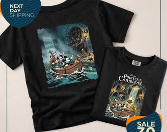 Comfort Color® Mickey & Friends Pirates of the Caribbean Shirt | Disney Ride Tee | Disneyland Pirates Shirt | Pirates Jack Sparrow Shirt