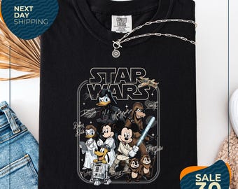 Comfort Color® Mickey Jedi And Friends Shirt | Retro Star Wars Tee | Hollywood Studios Family Vacation Tee | Galaxy Edge Apparel | Disney