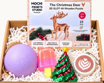Christmas Fidget Gift Box, 4 or 5 Piece Mystery Sensory Toy Set, Advent Calendar Filler, Squishy & Clicker, Kids Xmas Gift