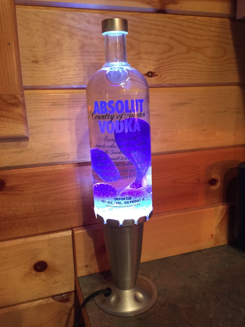 Custom Lava Lamp Light Absolut Vodka 1 liter Etsy